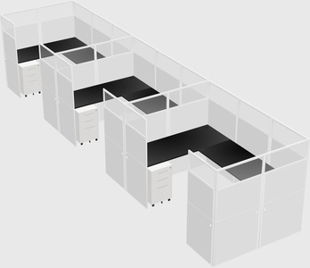 U-shaped cubicle