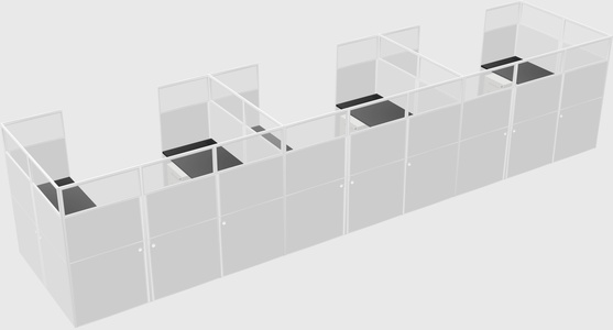 U-shaped cubicle