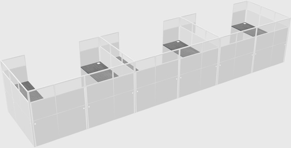 U-shaped cubicle