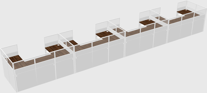 U-shaped cubicle