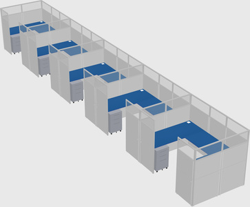 U-shaped cubicle