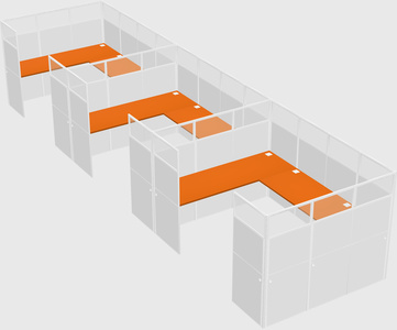 U-shaped cubicle