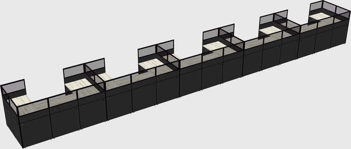 U-shaped cubicle