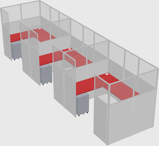 U-shaped cubicle