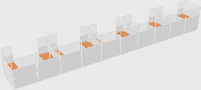U-shaped cubicle