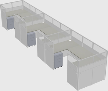 U-shaped cubicle
