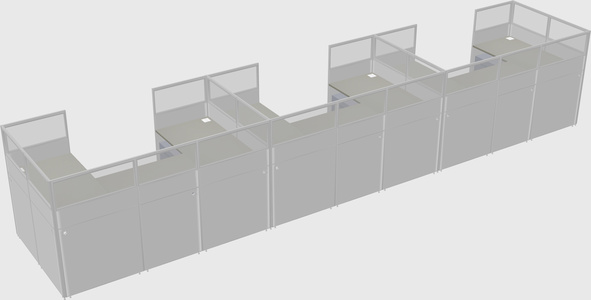 U-shaped cubicle
