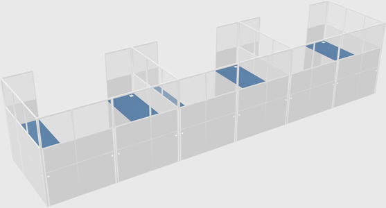 U-shaped cubicle