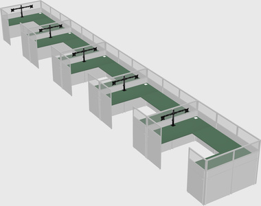 U-shaped cubicle