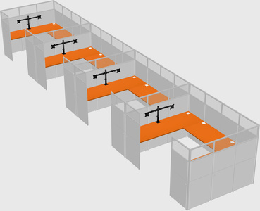 U-shaped cubicle