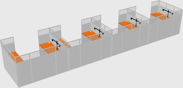 U-shaped cubicle