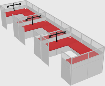 U-shaped cubicle