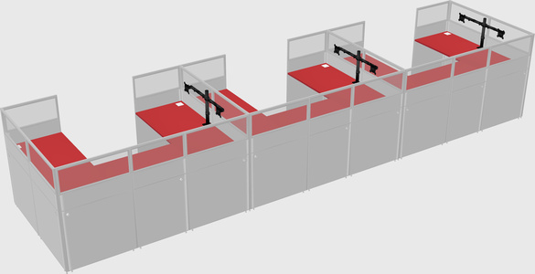 U-shaped cubicle