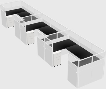 U-shaped cubicle