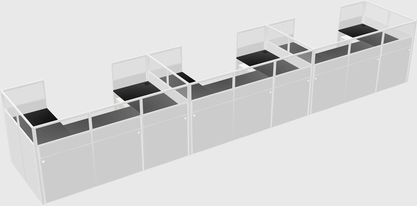 U-shaped cubicle