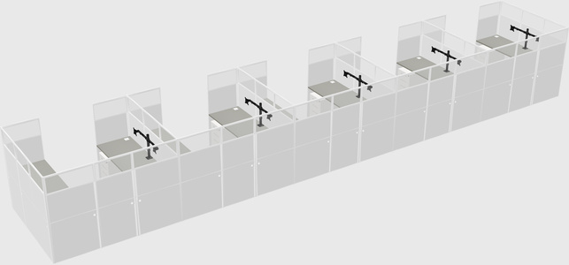 U-shaped cubicle