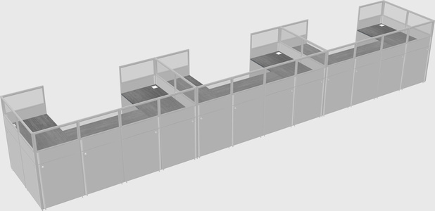 U-shaped cubicle