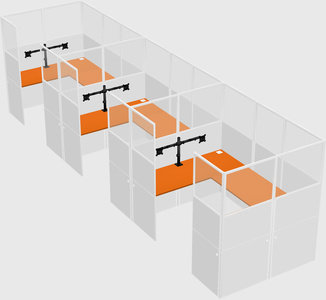 U-shaped cubicle