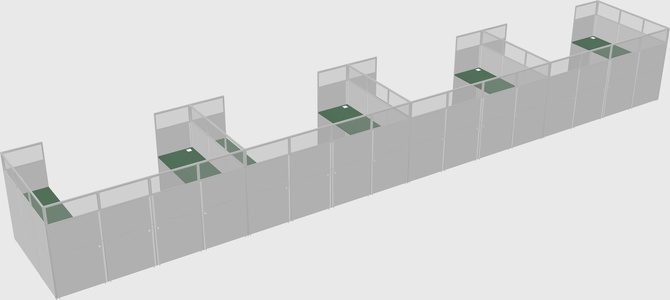 U-shaped cubicle