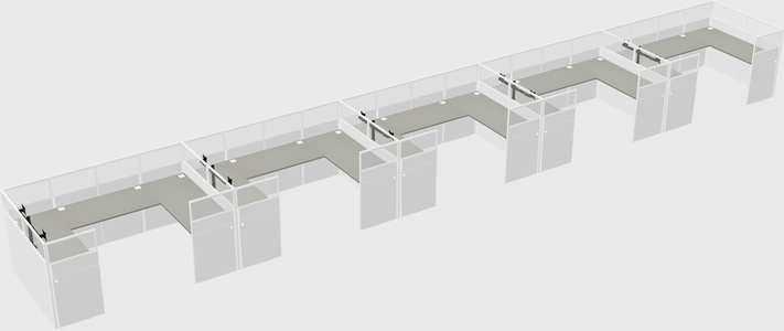 U-shaped cubicle