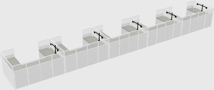 U-shaped cubicle