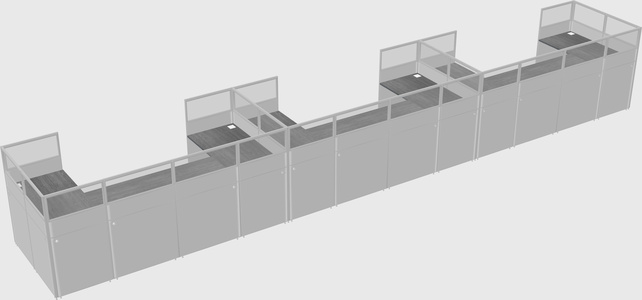 U-shaped cubicle