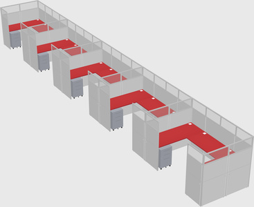 U-shaped cubicle