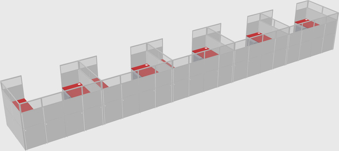 U-shaped cubicle
