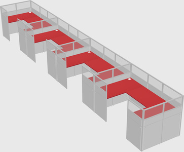 U-shaped cubicle