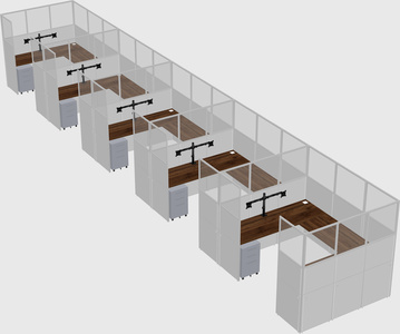 U-shaped cubicle