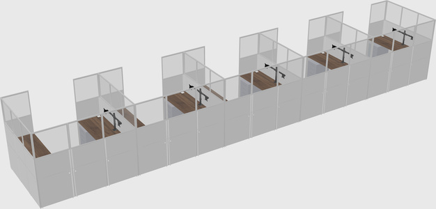 U-shaped cubicle