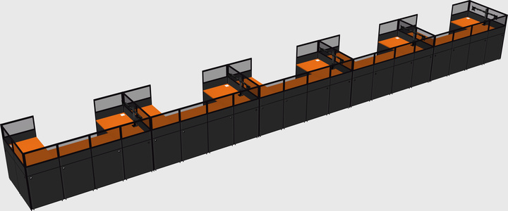 U-shaped cubicle
