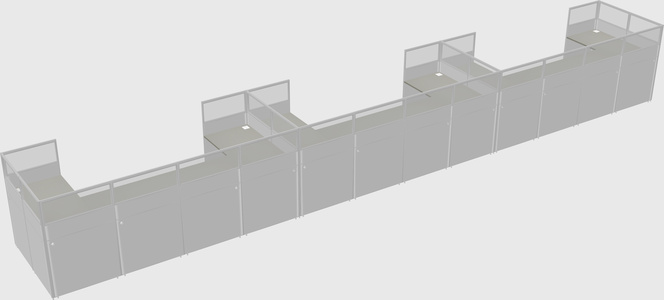 U-shaped cubicle