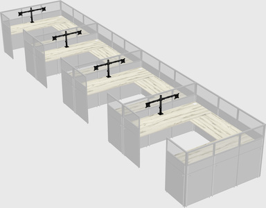 U-shaped cubicle