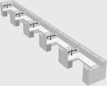 U-shaped cubicle