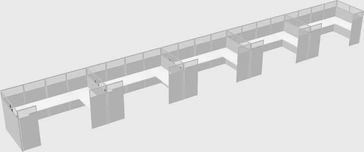 U-shaped cubicle