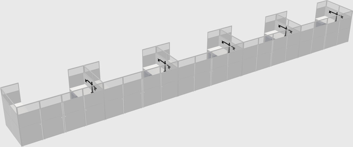U-shaped cubicle