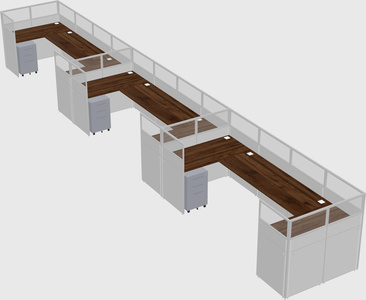 U-shaped cubicle