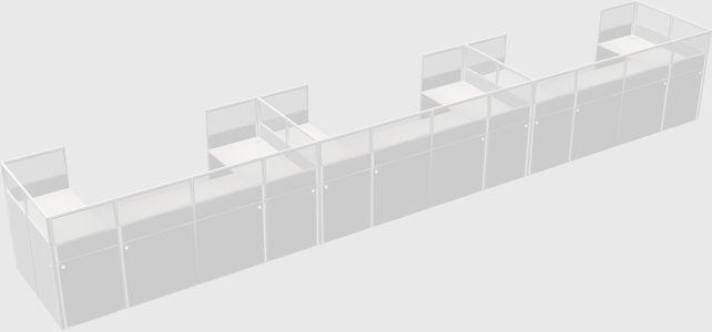 U-shaped cubicle