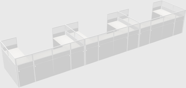 U-shaped cubicle