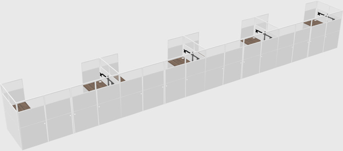 U-shaped cubicle