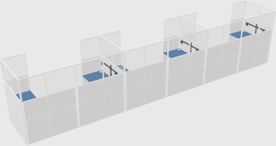 U-shaped cubicle