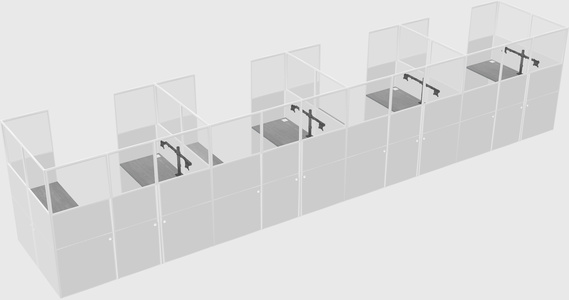 U-shaped cubicle