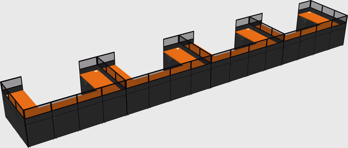 U-shaped cubicle