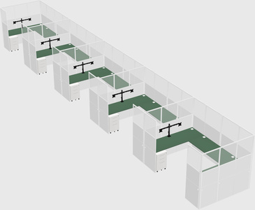U-shaped cubicle