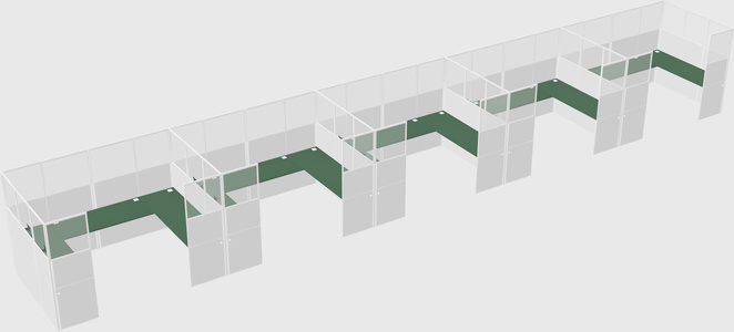 U-shaped cubicle