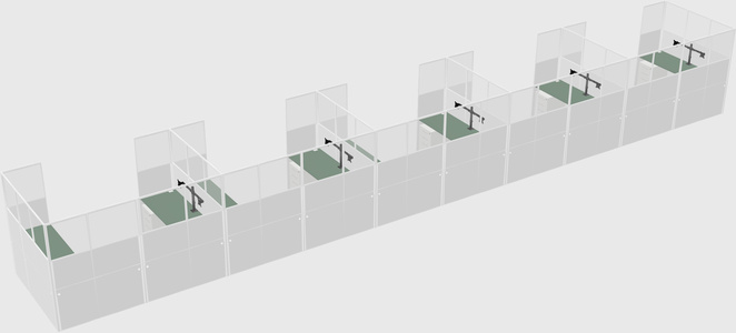 U-shaped cubicle