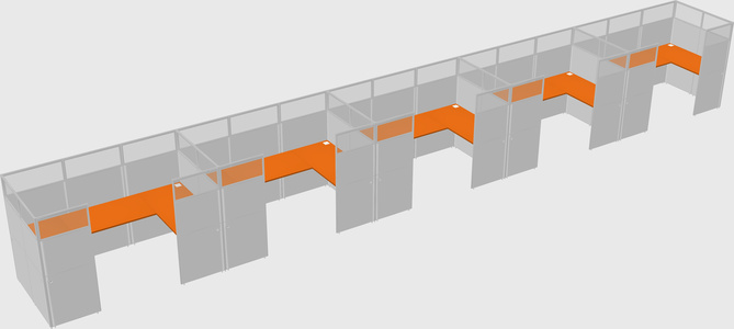 U-shaped cubicle