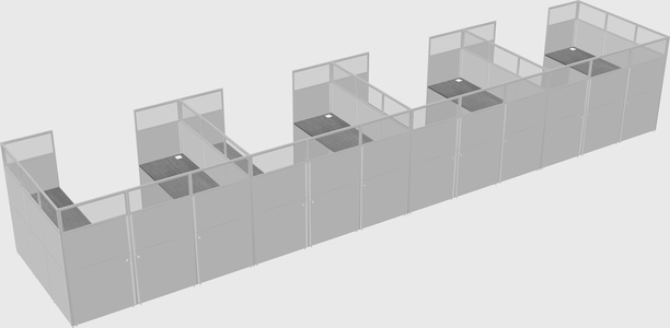 U-shaped cubicle