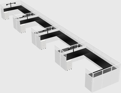 U-shaped cubicle